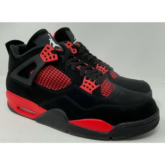 Nike Air Jordan 4 Retro Red Thunder Black Multi-color CT8527 016 Men\'s Size 12